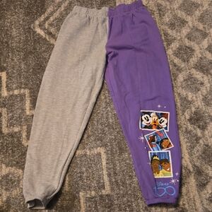 Disney Kids Sweatpants - Gray and Purple with Characters